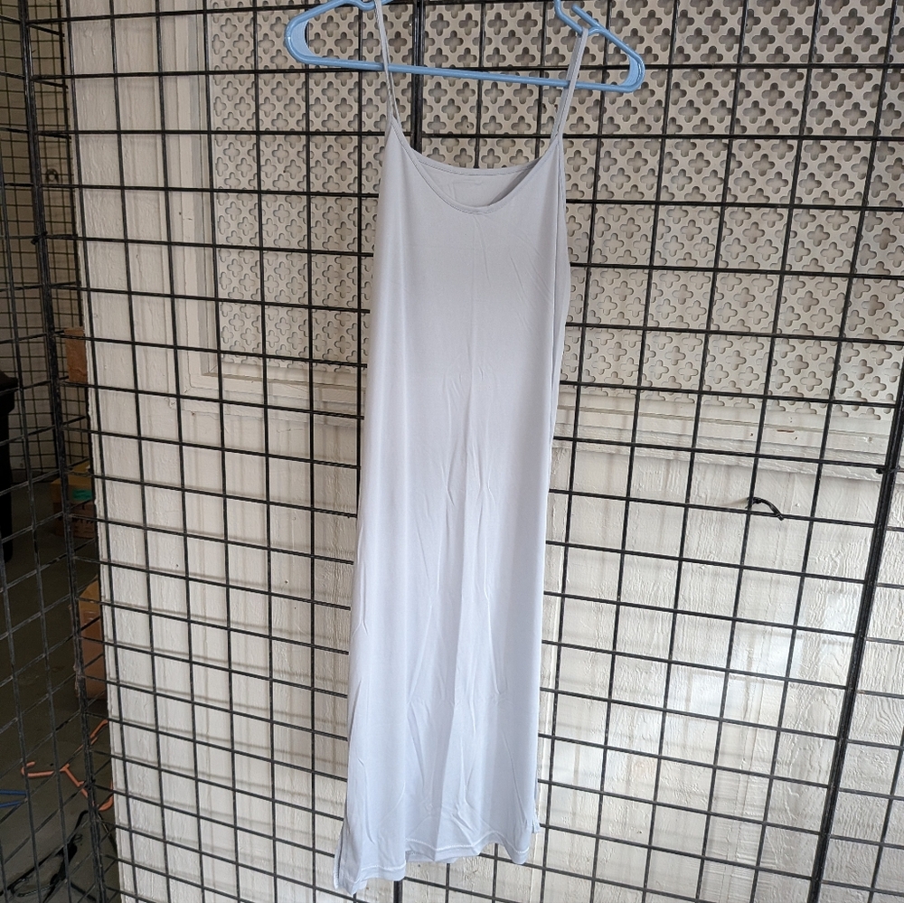 New Women's Small Silver Slip Dress